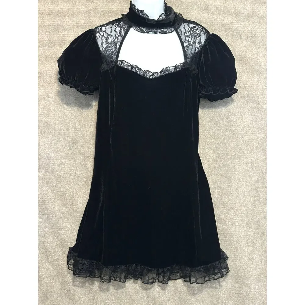 NWT Killstar Dress Sz XL Julienne Punk Goth Princess Cyber Pinup Witchy Velvet - Picture 8 of 16